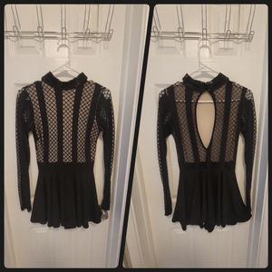 Cute mini black Skirt Romper